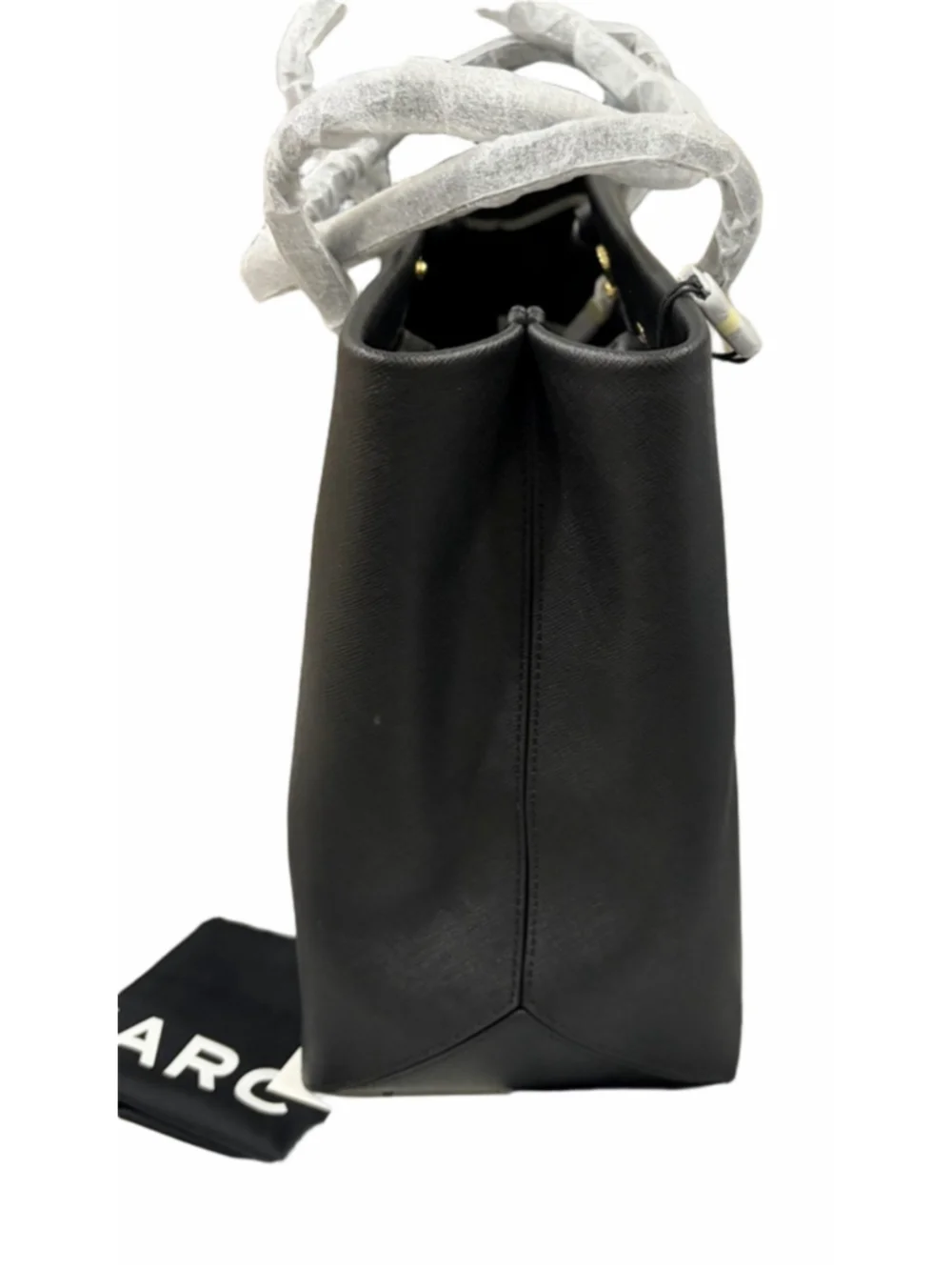 NWT Marc Jacobs Logo Shopper East-West Tote Bag in Black